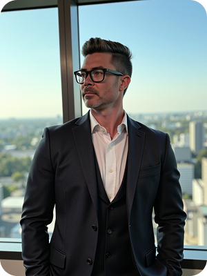 Professional AI-generated headshot example from Skyline Portrait collection showing modern city vibes for trendsetters - sample 4